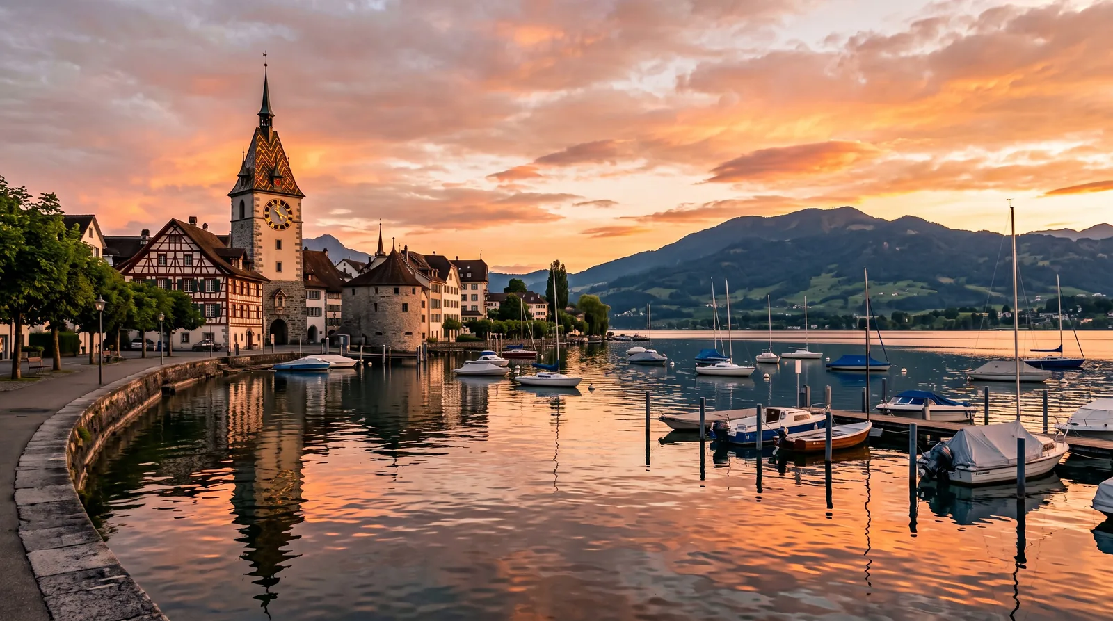 Zug: Zytturm und Zugersee